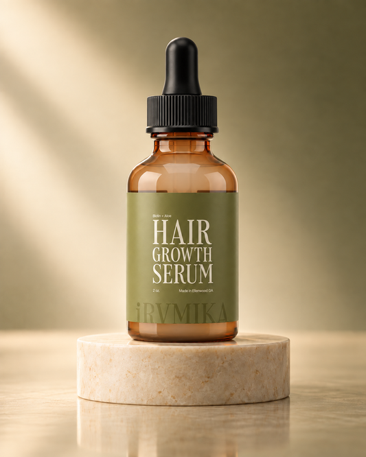 IrvMika Biotin and Aloe hair growth serum product image for scalp care and length retention routine