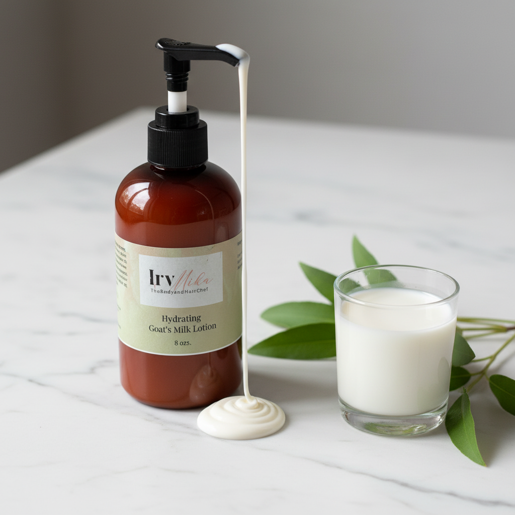 Goat Milk Lotion Texture Shot