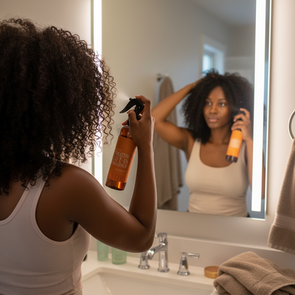 Leave-In Conditioner Candid Spray Shot